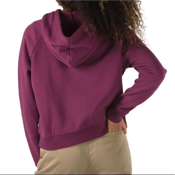 VANS FLYING V BOXY Women’s Size XL HOODIE Sweater Maroon Purple VN0A47TC7D5 - Picture 2 of 4